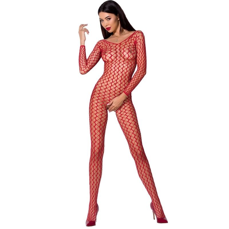 PASSION WOMAN BS068 BODYSTOCKING - BLACK ONE SIZE - D-222330 - Dona Pimenta