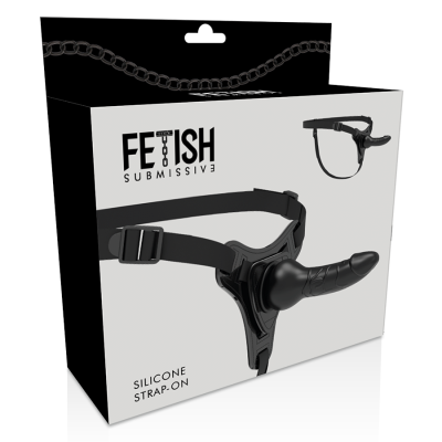 FETISH SUBMISSIVE ARNÉS SILICONA NEGRO REALISTIC 16CM - D-221305 - Dona Pimenta