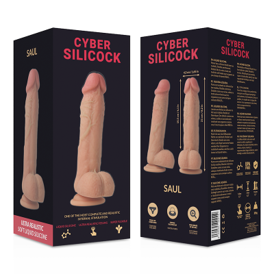 CYBER SILICOCK STRAP-ON SAUL SILICONE LÍQUIDO COM 3 ANÉIS GRÁTIS - D-227302 - Dona Pimenta