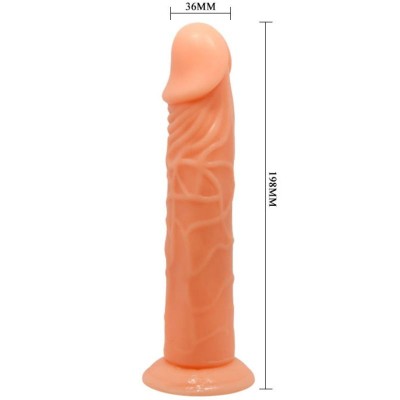 BAILE VIVE DILDO REALISTICO 19.8 CM COLOR NATURAL - D-211803 - Dona Pimenta