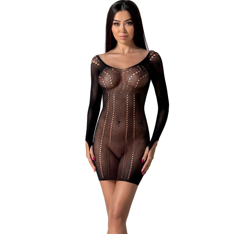 PASSION - BS101 BODYSTOCKING PRETO TAMANHO ÚNICO - D-236373 - Dona Pimenta