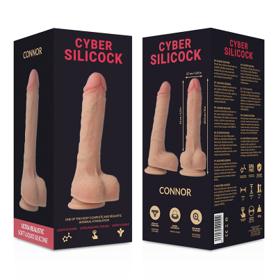 CYBER SILICOCK STRAP-ON CONNOR SILICONE LÍQUIDO COM 3 ANÉIS GRÁTIS - D-227304 - Dona Pimenta