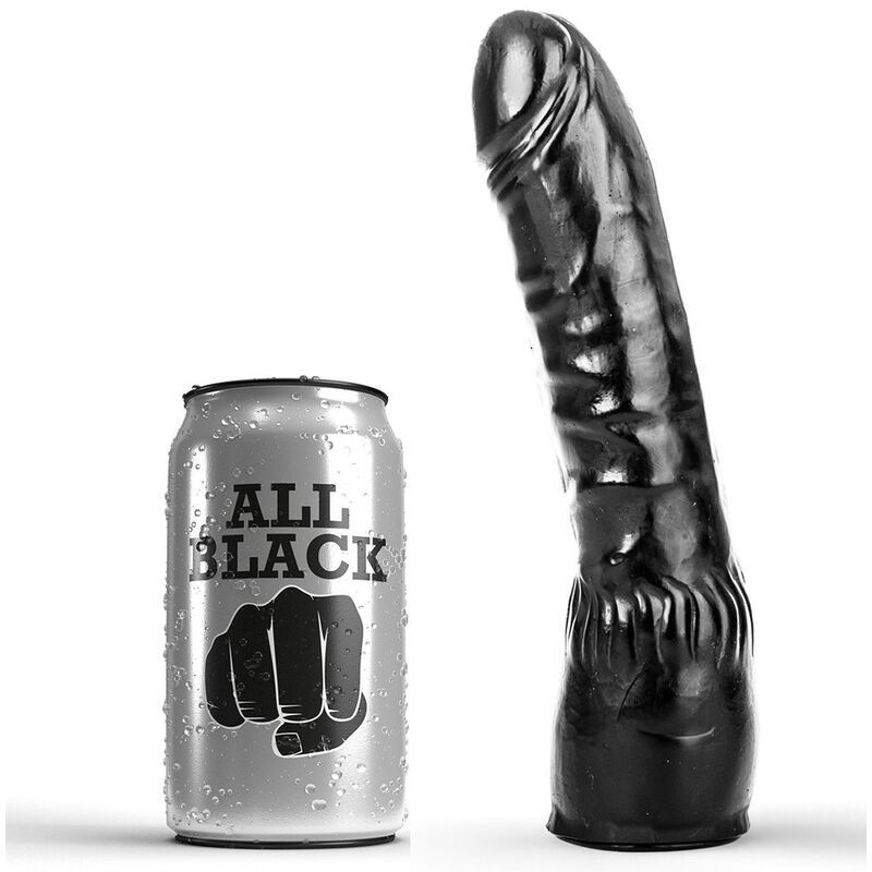 ALL BLACK - DILDO PRETO REALÍSTICO 20 CM - D-216235 - Dona Pimenta