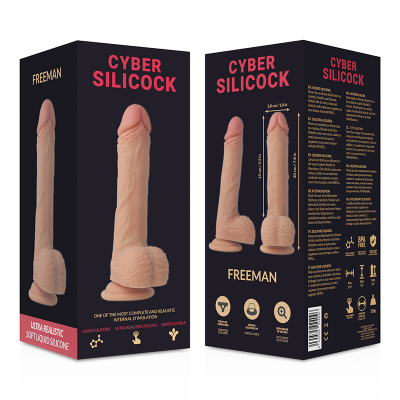 CYBER SILICOCK STRAP-ON FREEMAN LIQUID SILICONE COM 3 ANÉIS GRÁTIS - D-227305 - Dona Pimenta