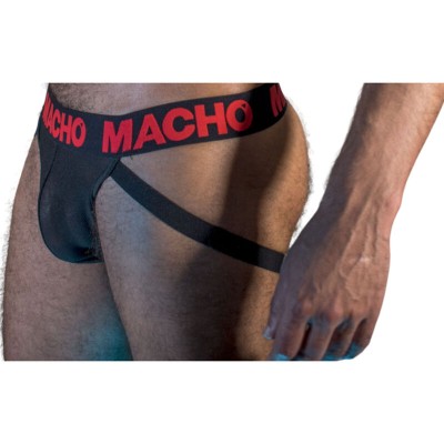 MACHO - MX26X2 JOCK PRETO/VERMELHO S - D-236861 - Dona Pimenta