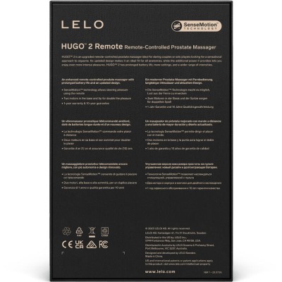 LELO - HUGO 2 MASSAGEADOR DE PRÓSTATA COM CONTROLE REMOTO VERDE - D-237767 - Dona Pimenta