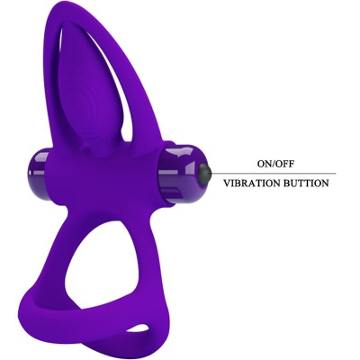 PRETTY LOVE - ANEL VIBRADOR 10 VIBRAÕES LILA SILICONE - D-236074 - Dona Pimenta