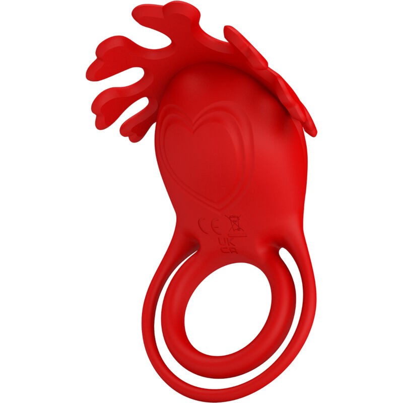 PRETTY LOVE - ANEL VIBRADOR RUBEN 7 VIBRAÕES SILICONE VERMELHO - D-236075 - Dona Pimenta