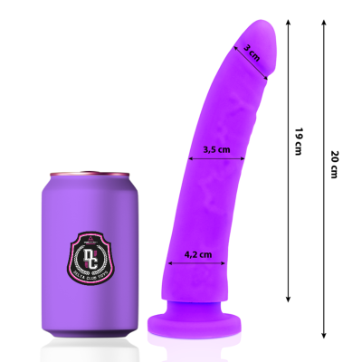 DELTA CLUB -  TOYS LILAC DILDO MEDICAL SILICONE 20 X 4 CM - D-227145 - Dona Pimenta