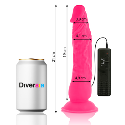 DIVERSIA - FLEXÍVEL VIBRATÓRIO 21 CM - ROSA - D-231123 - Dona Pimenta