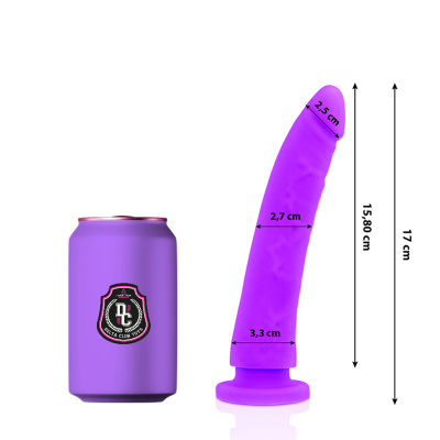 DELTA CLUB -  TOYS LILAC DILDO MEDICAL SILICONE 17 X 3 CM - D-227142 - Dona Pimenta