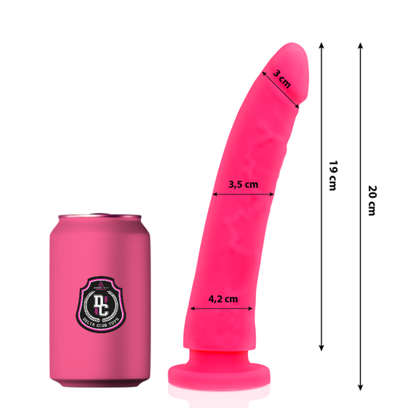 DELTA CLUB -TOYS DILDO MÉDICO ROSA SILICONE 20 X 4 CM - D-227144 - Dona Pimenta