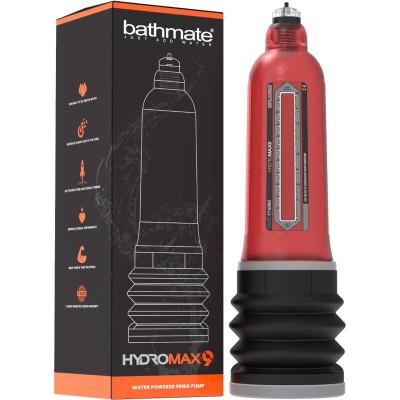 BOMBA DE BANHO HYDROMAX 9 PENIS RED - D-218221 - Dona Pimenta