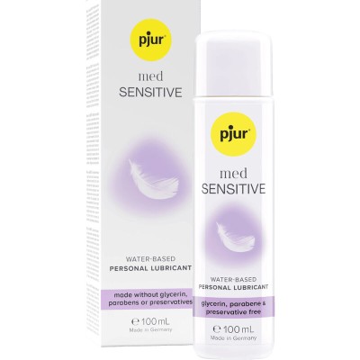 LUBRIFICANTE À BASE DE ÁGUA PJUR MED SENSITIVE GLIDE 100 ML - D-230658 - Dona Pimenta