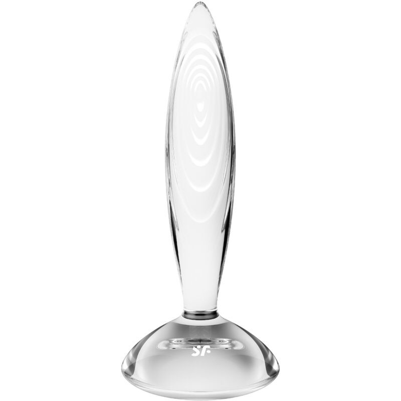 SATISFYER - PLUG ANAL DE CRISTAL ESPUMANTE - D-237600 - Dona Pimenta