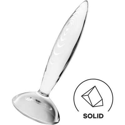 SATISFYER - PLUG ANAL DE CRISTAL ESPUMANTE - D-237600 - Dona Pimenta