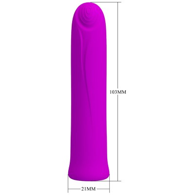 PRETTY LOVE - VIBRADOR CURTIS MINI SUPER POWER 12 VIBRAÕES DE SILICONE VIOLETA - D-236077 - Dona Pimenta