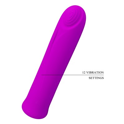 PRETTY LOVE - VIBRADOR CURTIS MINI SUPER POWER 12 VIBRAÕES DE SILICONE VIOLETA - D-236077 - Dona Pimenta