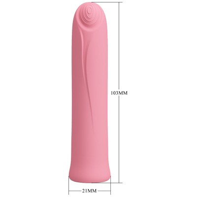 PRETTY LOVE - VIBRADOR CURTIS MINI SUPER POWER 12 VIBRAÕES DE SILICONE ROSA - D-236078 - Dona Pimenta