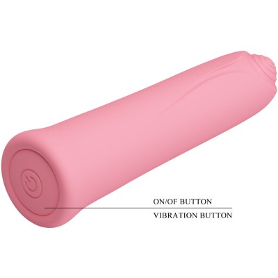 PRETTY LOVE - VIBRADOR CURTIS MINI SUPER POWER 12 VIBRAÕES DE SILICONE ROSA - D-236078 - Dona Pimenta