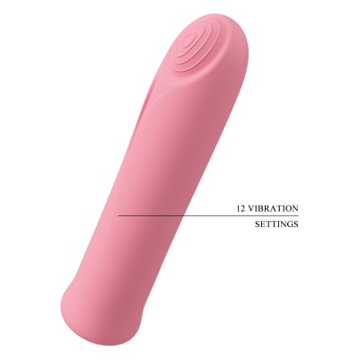 PRETTY LOVE - VIBRADOR CURTIS MINI SUPER POWER 12 VIBRAÕES DE SILICONE ROSA - D-236078 - Dona Pimenta