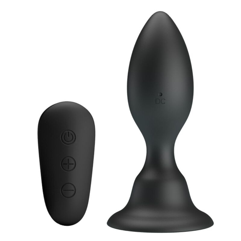 MR PLAY - PLUG ANAL COM CONTROLE REMOTO VIBRAO PRETO - D-226614 - Dona Pimenta