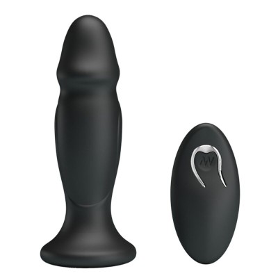 MR PLAY - PLUG ANAL COM CONTROLE REMOTO VIBRAO PRETO - D-226633 - Dona Pimenta