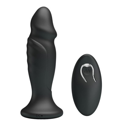 MR PLAY - PLUG ANAL COM CONTROLE REMOTO VIBRAO PRETO - D-226633 - Dona Pimenta