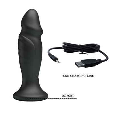 MR PLAY - PLUG ANAL COM CONTROLE REMOTO VIBRAO PRETO - D-226633 - Dona Pimenta