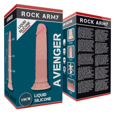 ROCKARMY - ARNÊS + DILDO SILICONE LÍQUIDO PREMIUM AVENGER 19CM - D-227457 - Dona Pimenta