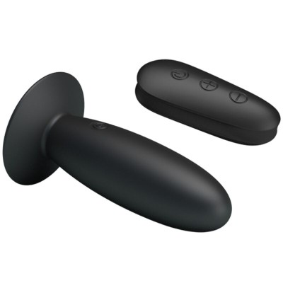 MR PLAY - PLUG ANAL COM CONTROLE REMOTO VIBRAO PRETO - D-226640 - Dona Pimenta