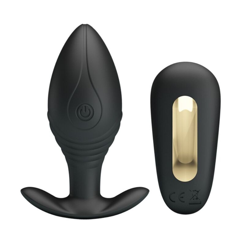 PRETTY LOVE - VIBRADOR RECARREGVEL REGINA ANAL PLUG PRETO - D-237566 - Dona Pimenta