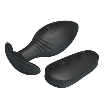 PRETTY LOVE - VIBRADOR RECARREGVEL REGINA ANAL PLUG PRETO - D-237566 - Dona Pimenta