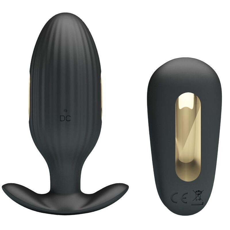 PRETTY LOVE - VIBRADOR RECARREGVEL ANAL KELLY PLUG PRETO - D-237568 - Dona Pimenta