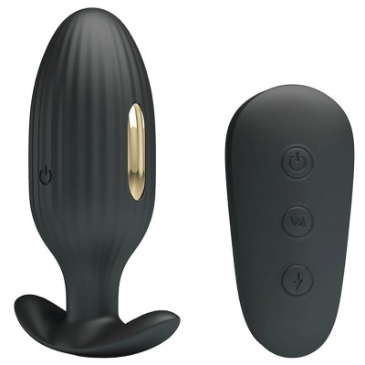 PRETTY LOVE - VIBRADOR RECARREGVEL ANAL KELLY PLUG PRETO - D-237568 - Dona Pimenta