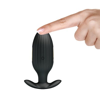 PRETTY LOVE - VIBRADOR RECARREGVEL ANAL KELLY PLUG PRETO - D-237568 - Dona Pimenta