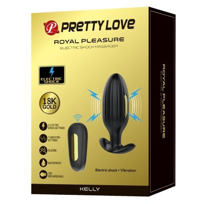 PRETTY LOVE - VIBRADOR RECARREGVEL ANAL KELLY PLUG PRETO - D-237568 - Dona Pimenta