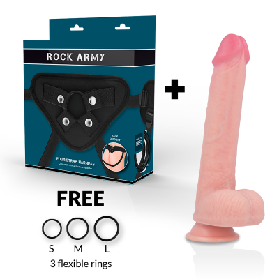 ROCKARMY - ARN S + DILDO SILICONE LÍQUIDO PREMIUM KINGCOBRA 24CM - D-227458 - Dona Pimenta