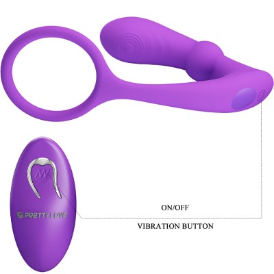 PRETTY LOVE - ANEL ANAL E VIBRADOR WARREN VIOLET - D-238088 - Dona Pimenta