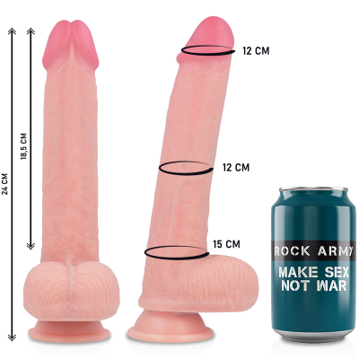 ROCKARMY - ARN S + DILDO SILICONE LÍQUIDO PREMIUM KINGCOBRA 24CM - D-227458 - Dona Pimenta