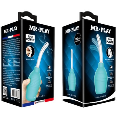 MR PLAY - CHUVEIRO DE BORRACHA ANAL PEAR AZUL - D-236983 - Dona Pimenta