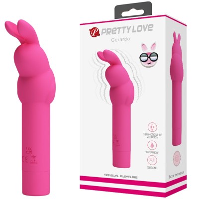 PRETTY LOVE - VIBRADOR DE SILICONE GERARDO FUSCHIA COELHO - D-236966 - Dona Pimenta