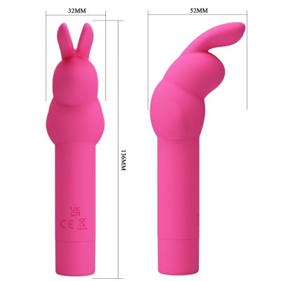 PRETTY LOVE - VIBRADOR DE SILICONE GERARDO FUSCHIA COELHO - D-236966 - Dona Pimenta