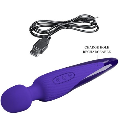 PRETTY LOVE - ANTONY YOUTH WAND VIBRADOR VIOLETA EFEITO DE CALOR - D-237404 - Dona Pimenta