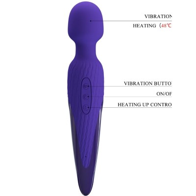 PRETTY LOVE - ANTONY YOUTH WAND VIBRADOR VIOLETA EFEITO DE CALOR - D-237404 - Dona Pimenta