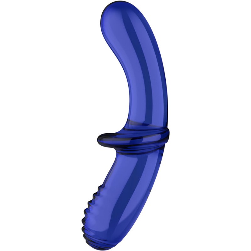 SATISFYER - DILDO DE CRISTAL DUPLO TRANSPARENTE - D-237598 - Dona Pimenta