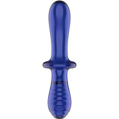 SATISFYER - DILDO DE CRISTAL DUPLO TRANSPARENTE - D-237598 - Dona Pimenta