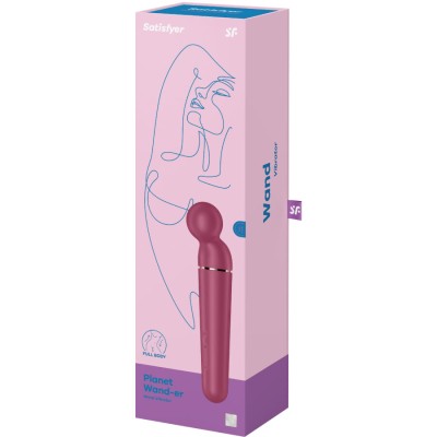 SATISFYER - PLANETA WAND-ER VIBRADOR MASSAGER BERRY - D-237606 - Dona Pimenta