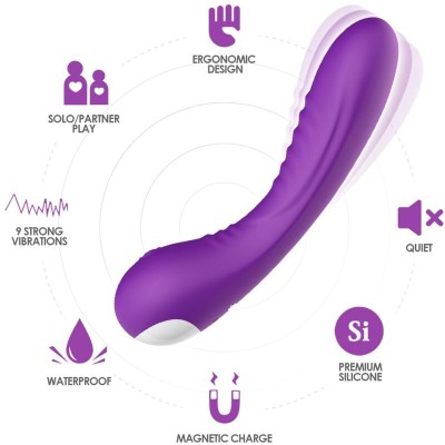 ARMONY - VIBRADOR LEGEND SILICONE ROXO - D-237893 - Dona Pimenta