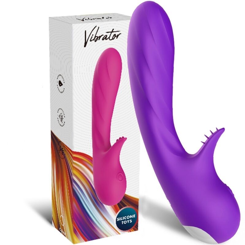 ARMONY - VIBRADOR ROMANCE COM ESTIMULADOR ROXO - D-237895 - Dona Pimenta